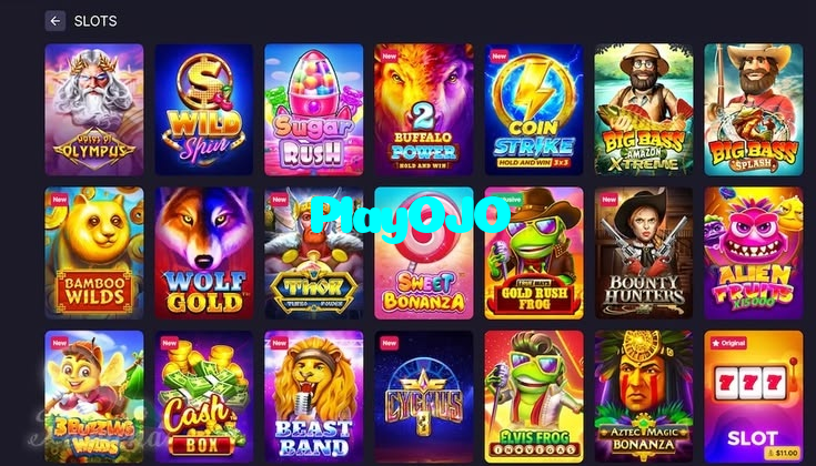 available types of PlayOJO bet including pre-match live express and system bets